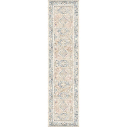 Elera Blau Rot Beige Teppich