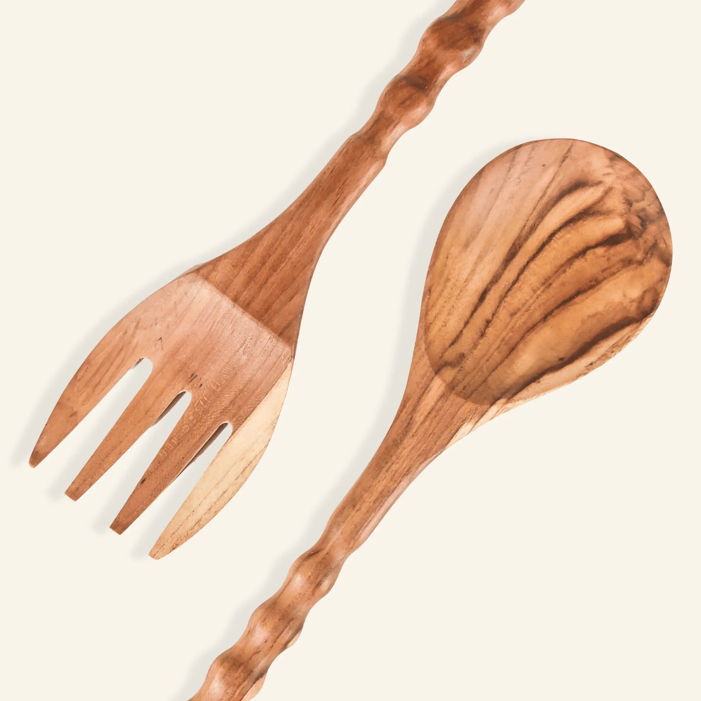 Besteckset aus Holz (Gabel und Löffel)