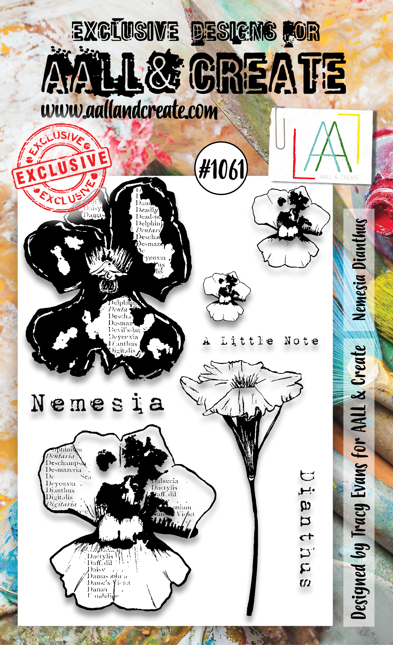 AALL and Create  A6 Stamp Set - 1061 - Nemesia Dianthus