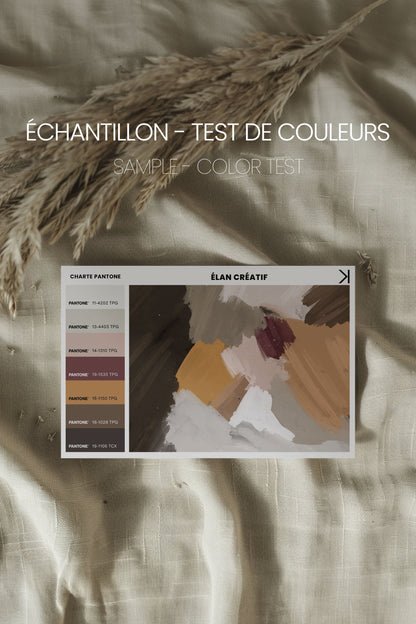 ÉLAN CRÉATIF, Oeuvre sur toile étirée