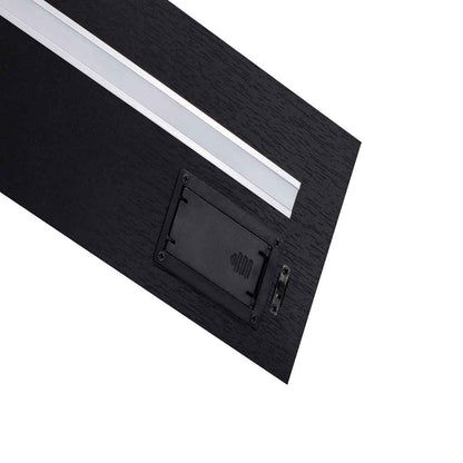 Floating Shelves  15.75 Wall Mounted Wood Shelves For Bathroom, Bedroom, Living Room, Kitchen, Hanging Shelf For Books Storage Decor With Invisible Brackets, Built-in LED Lighting, Black