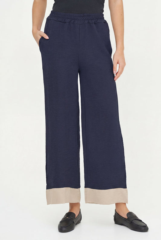 Women's Woven Color-Blocked Pull-On Pant, with Side Seam Pockets