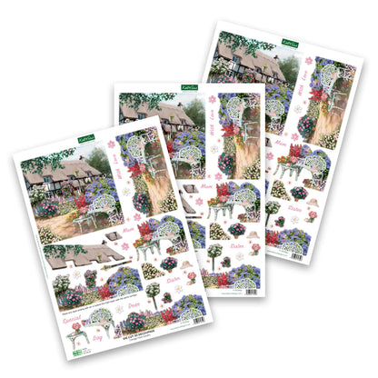 Die Cut Decoupage – Cottage Patio (Pack Of 3)