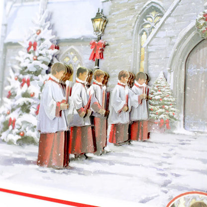 Die Cut Decoupage – Choirboy Snowscene (Pack Of 3)