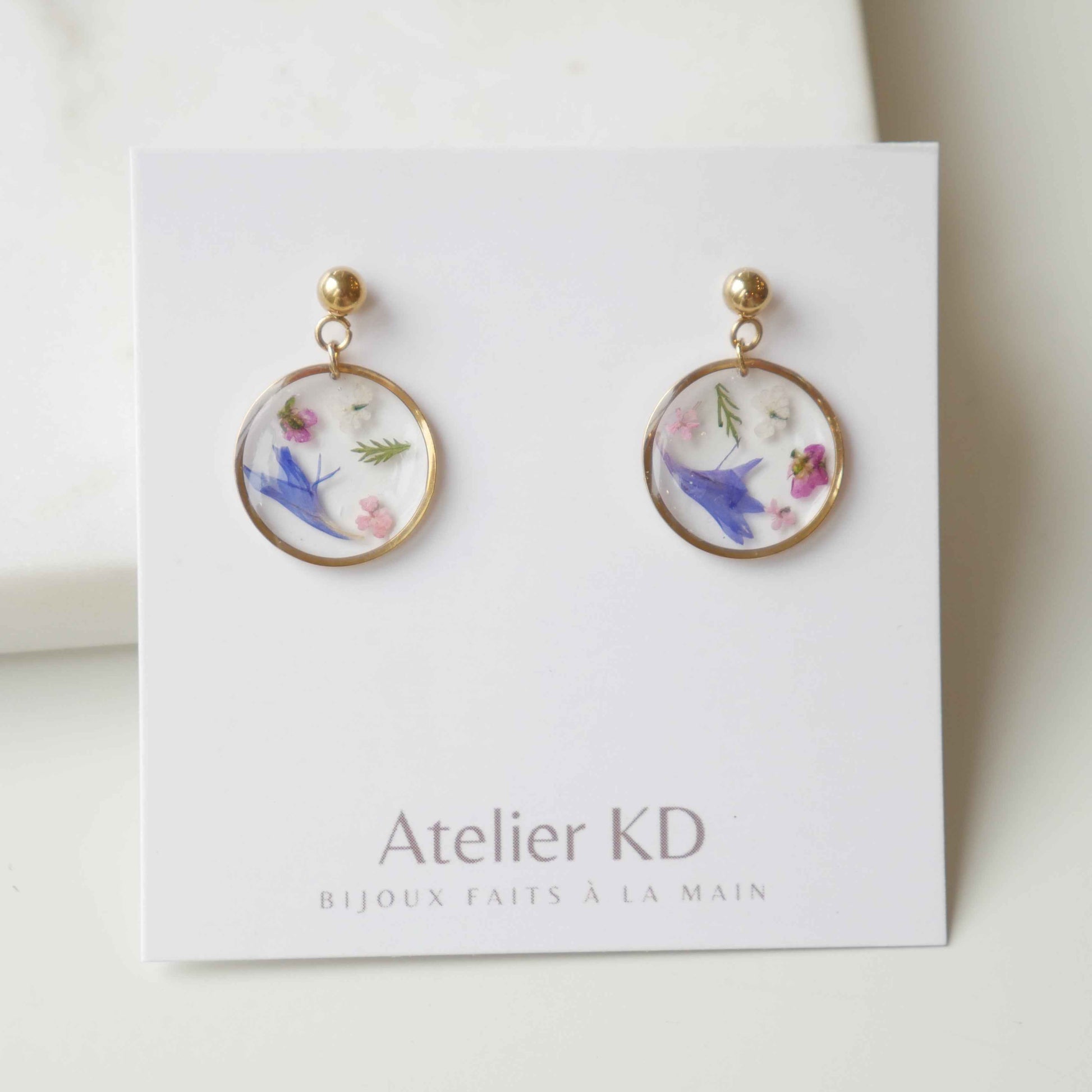 Boucles d'oreilles Maïa - rond (moyen 16mm)