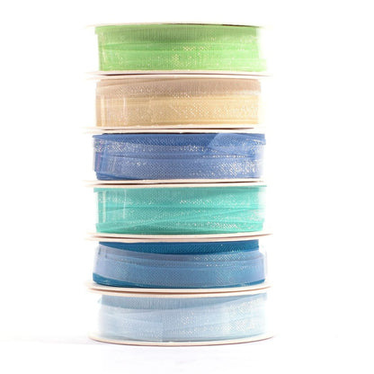 Vaessen Creative Organza Ribbon 6 Colours 3mmx2m Baby Blue