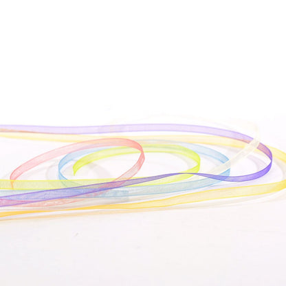 Vaessen Creative Organza Ribbon 6 Colours 3mmx2m Spring