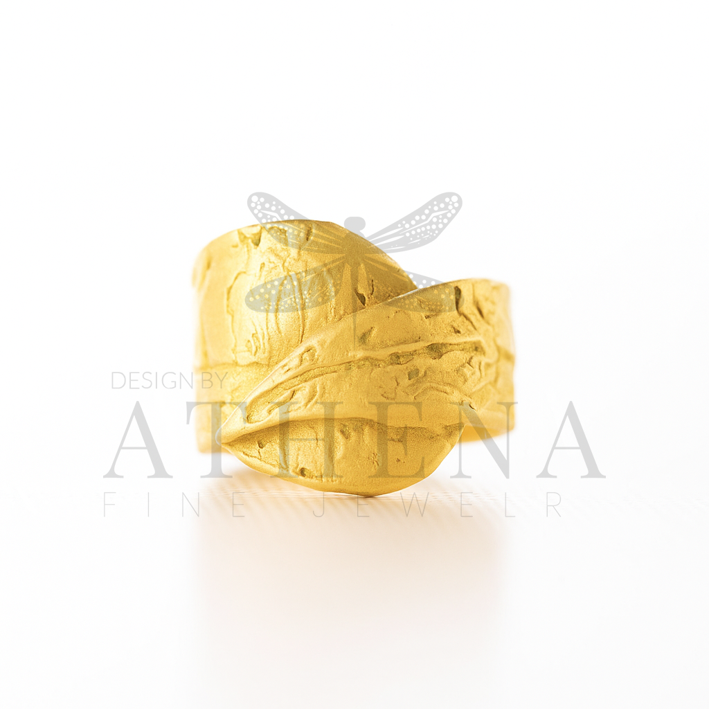 Croton Leaf Wrap Ring – Sterling Silver or 18K Gold (Made to Order) - The Captiva Collection