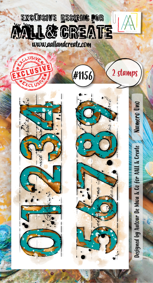AALL and Create - A8 Stamp Set - Numero Uno