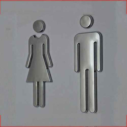 Hotel Bathroom Signage Metal