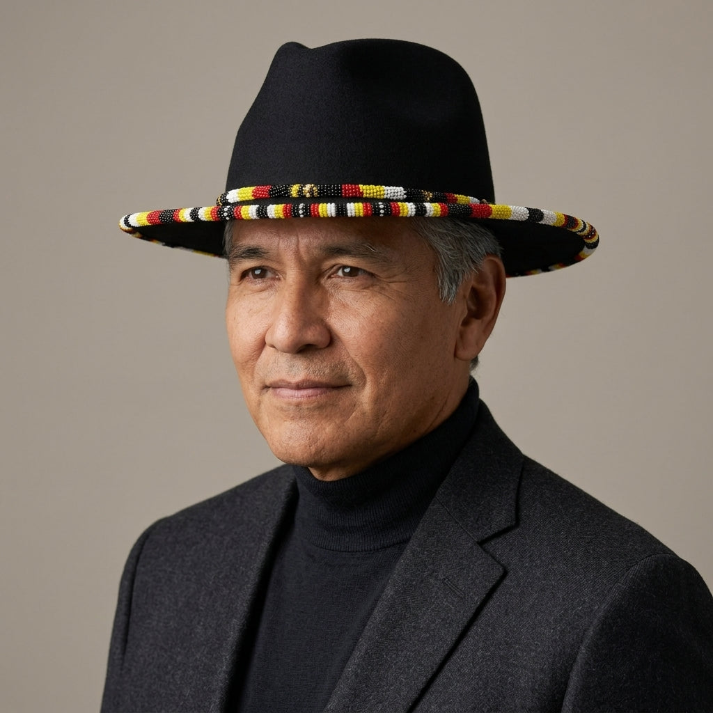 Size-60 Handmade Beaded Hat