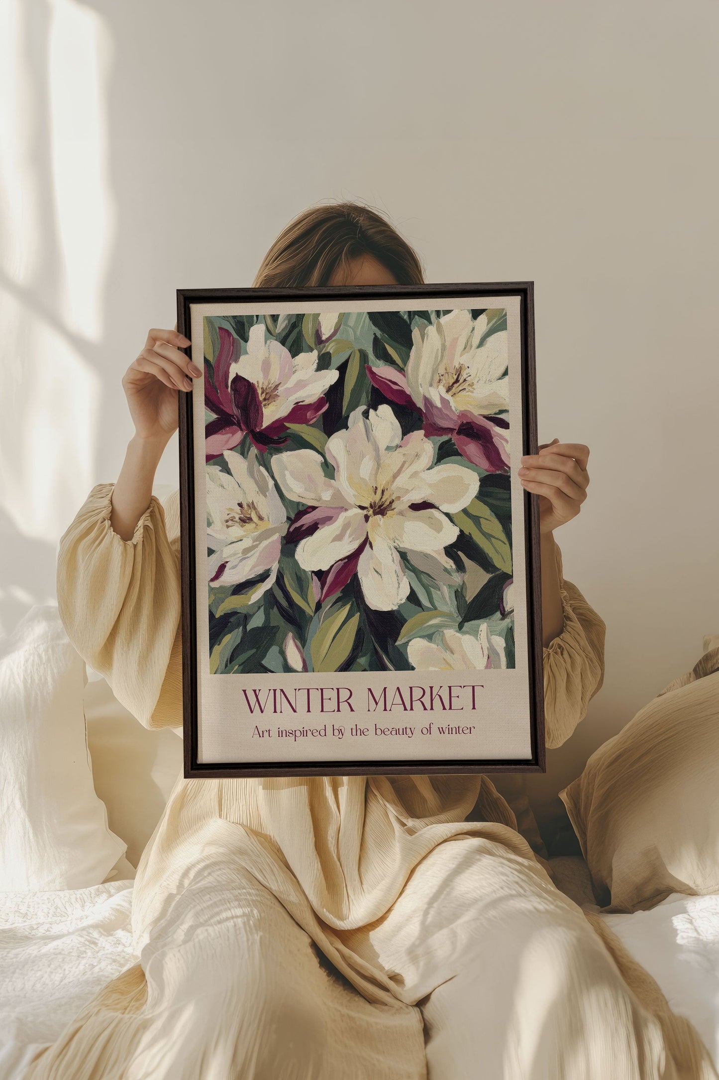 WINTERMARKT II, Werk auf gespannter Leinwand