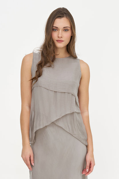 Women's Sleeveless Crew-Neck Top