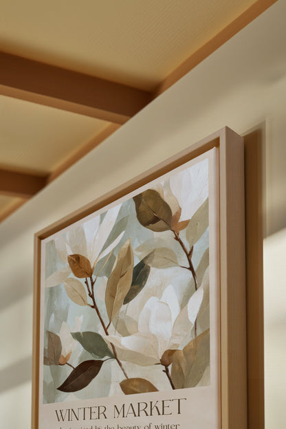 MARCHÉ HIVERNAL III, Oeuvre sur toile étirée