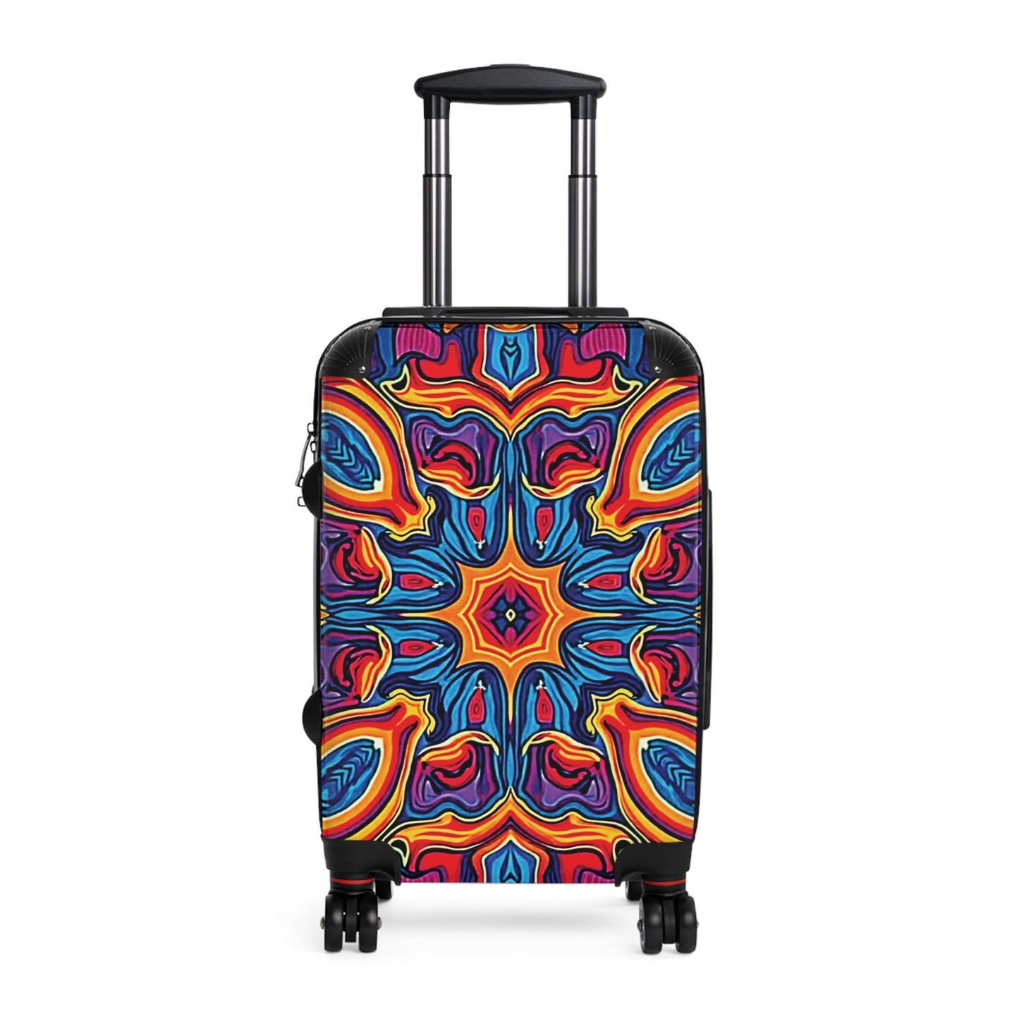 Kaleidoskop-Muster Handgepäckkoffer – Lebhaftes Boho-Reisegepäck
