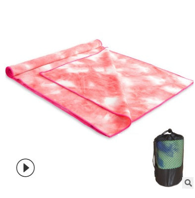 Tie-Dye Yoga Blanket – Wide Yoga Mat Pad Towel & Exercise Drape