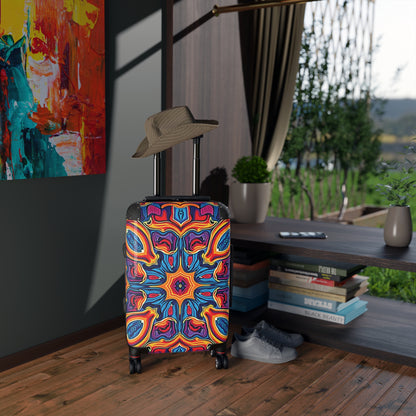 Kaleidoskop-Muster Handgepäckkoffer – Lebhaftes Boho-Reisegepäck