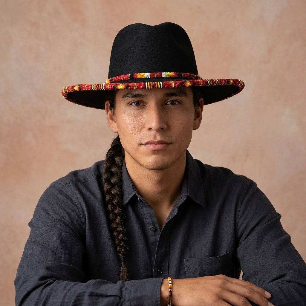 Size-57 Handmade Beaded Hat