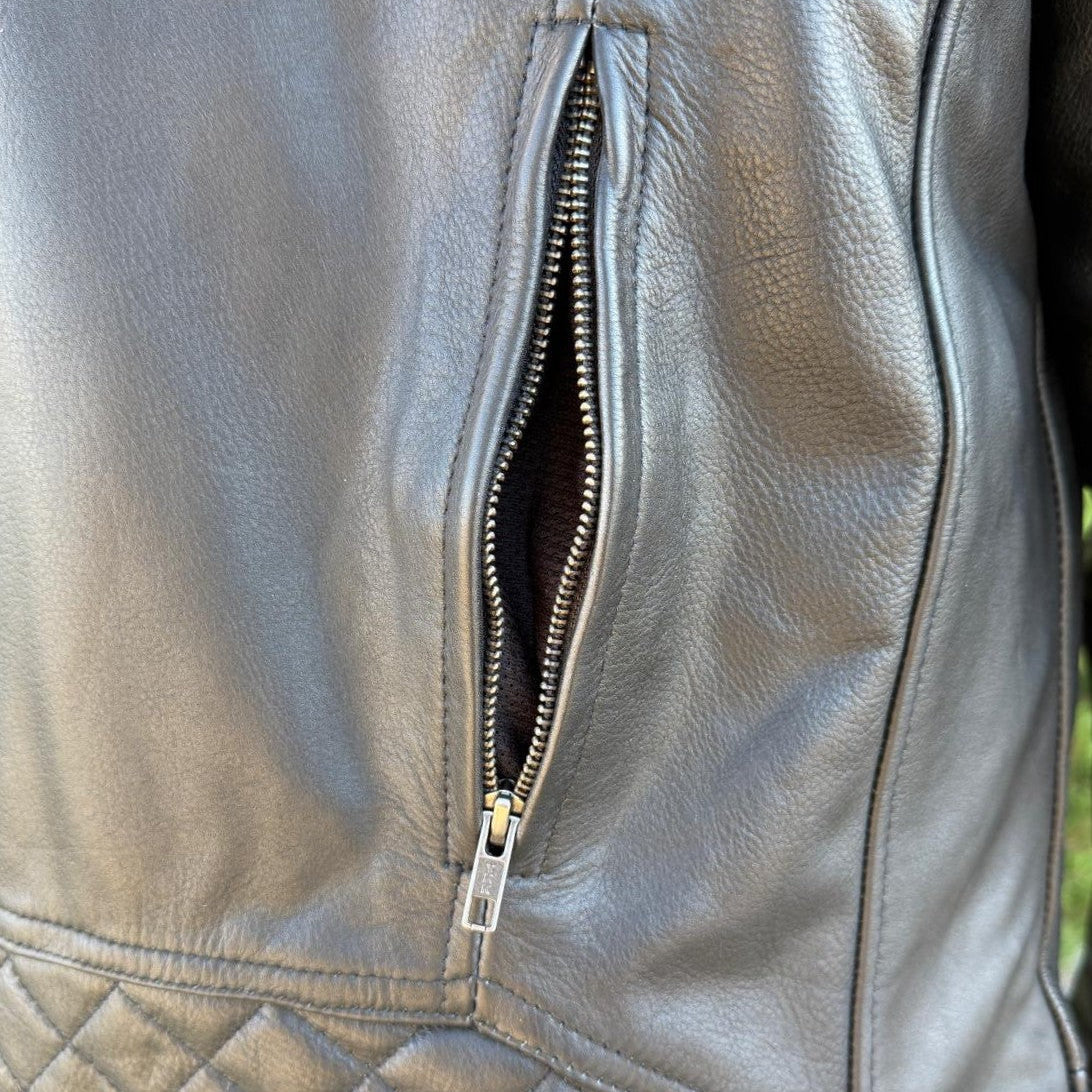 Unik International Men's Reflective Stripe Motorcycle Jacket