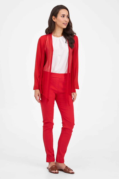 Women's Knit/Woven Combo Cardigan