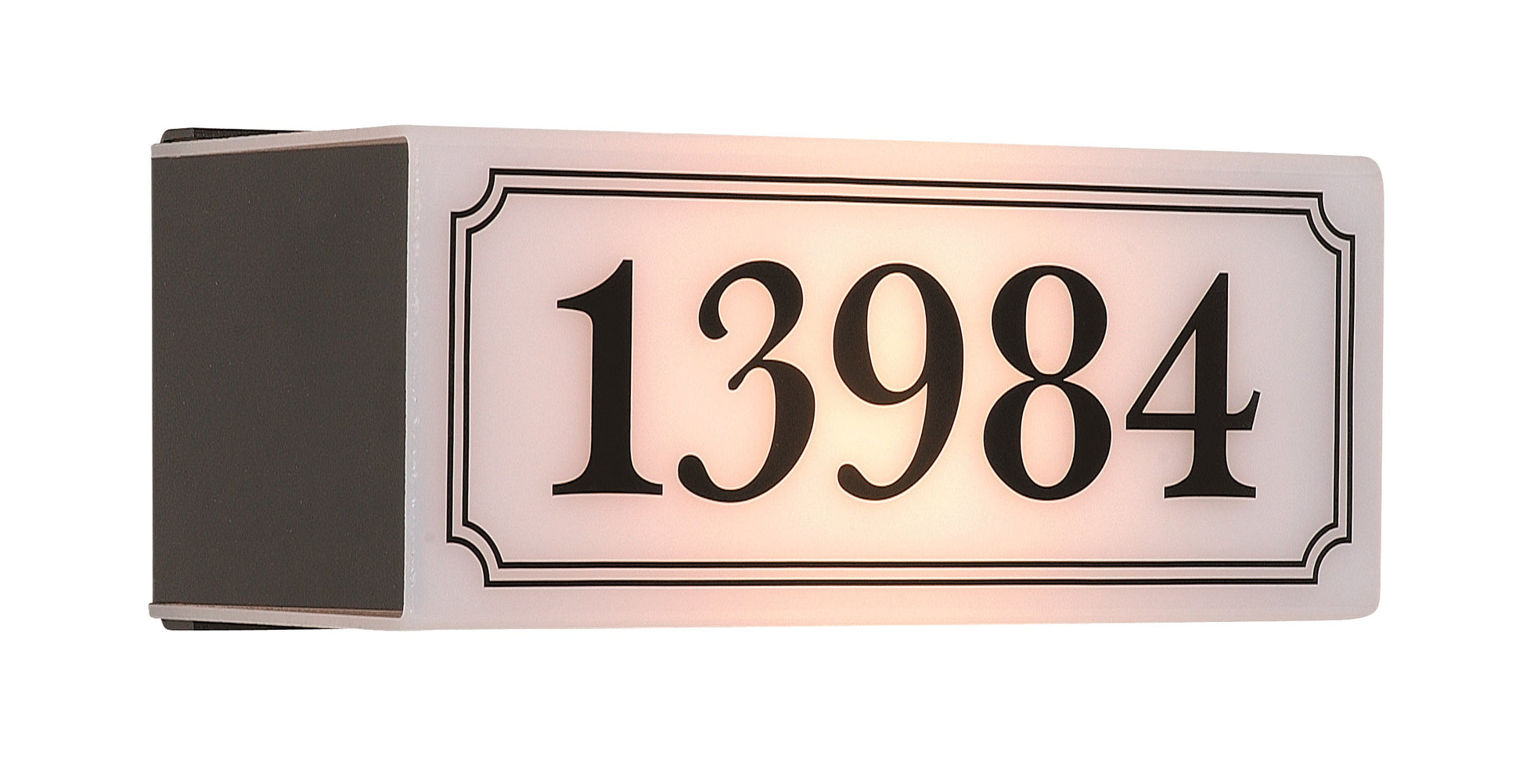New York • Plaque d'adresse illuminé chiffres noir [1713]