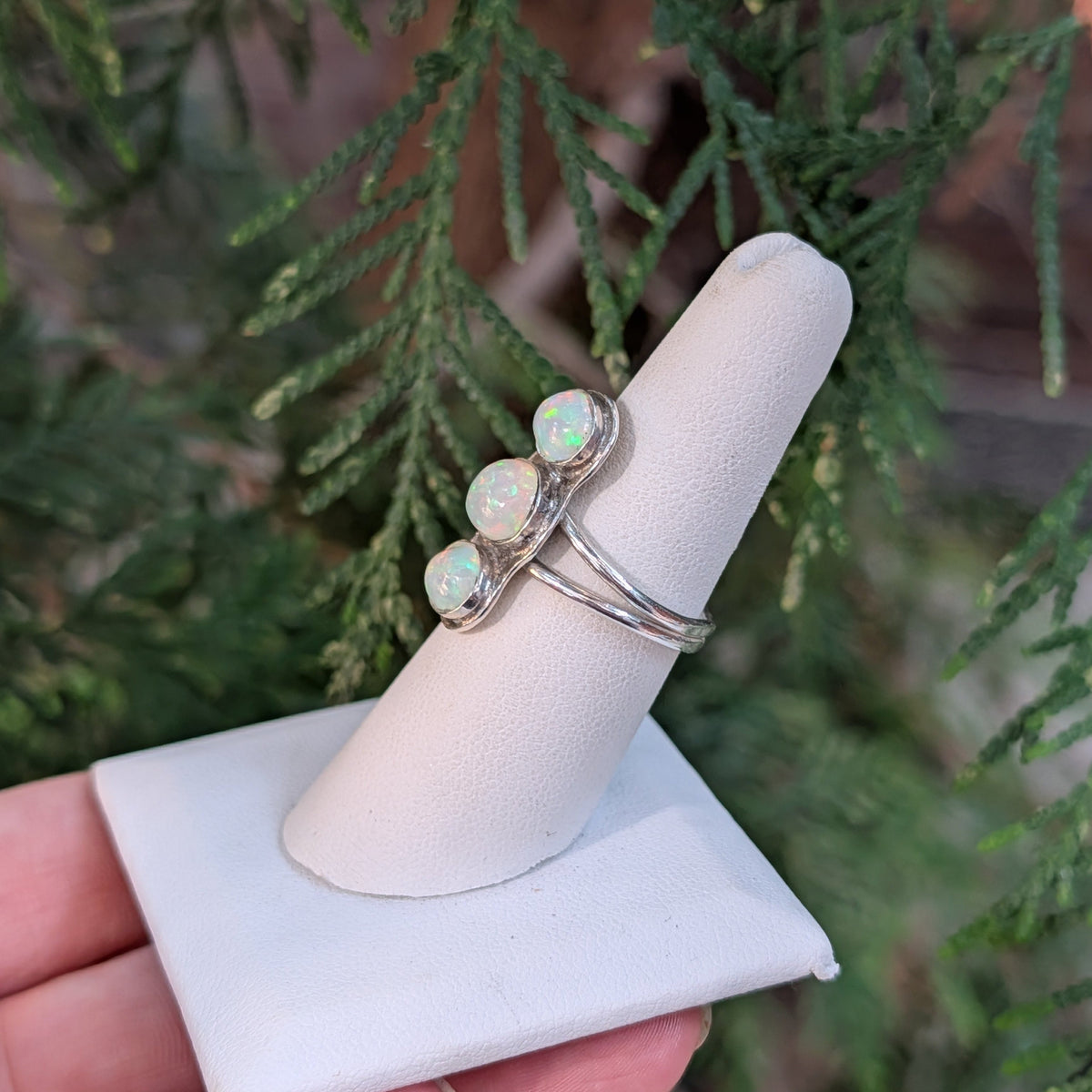 The Three Fates Ring – Three Opal Ring in Sterling Silver