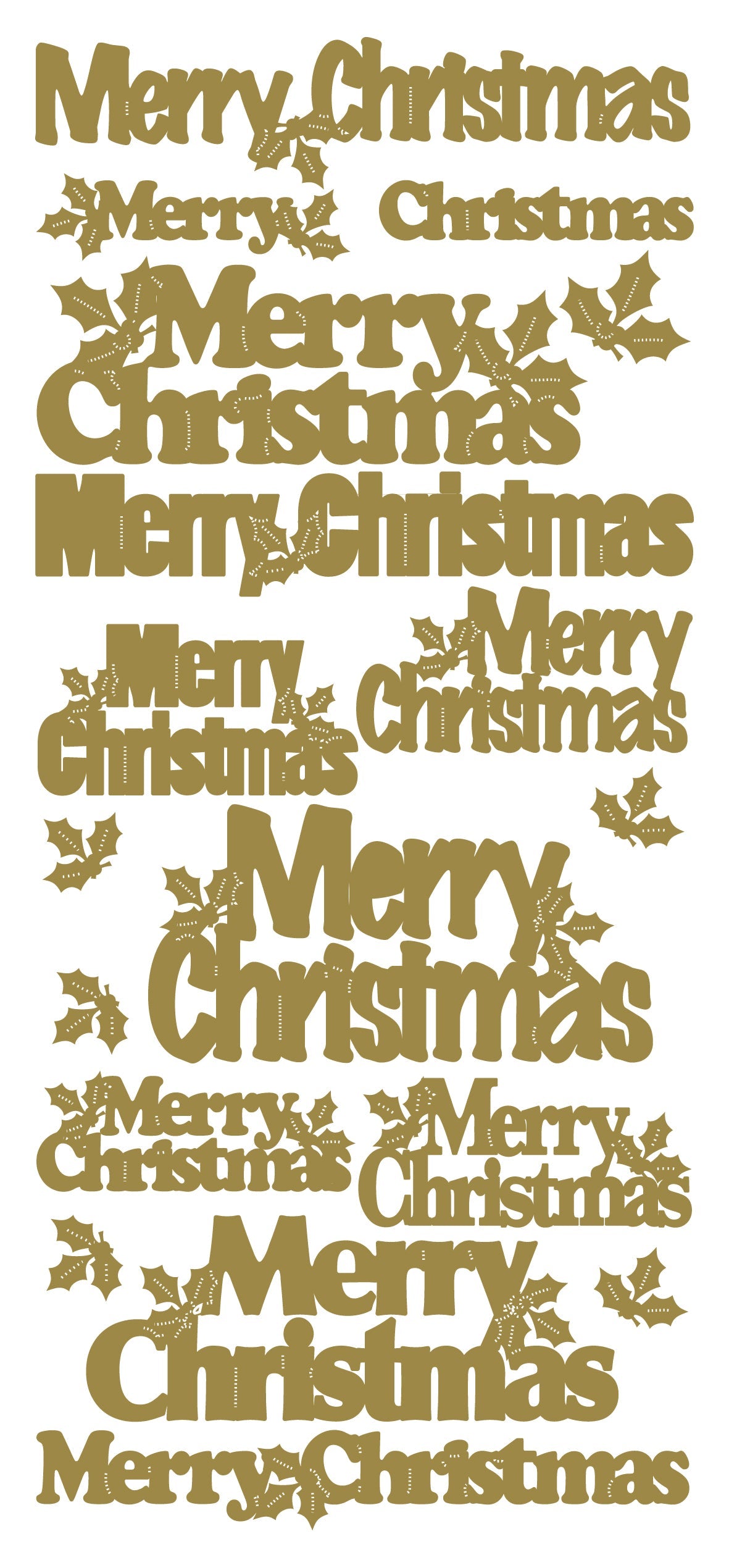 Peel-Off Stickers Merry Christmas var. sizes