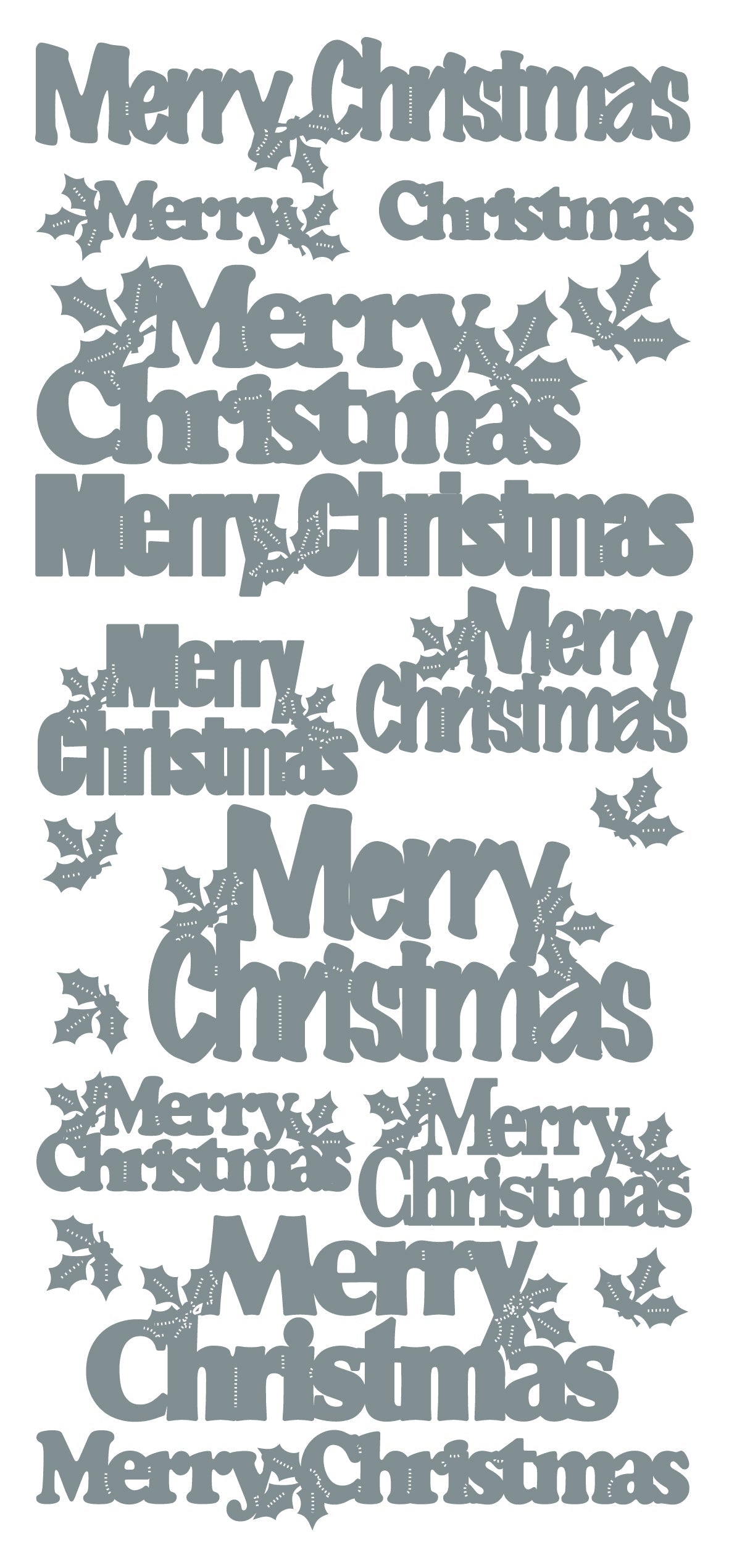 Peel-Off Stickers Merry Christmas var. sizes
