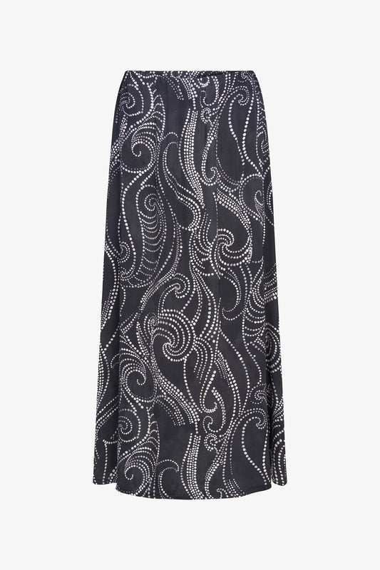 Women's Printed Woven Pull-On Flowing Skirt