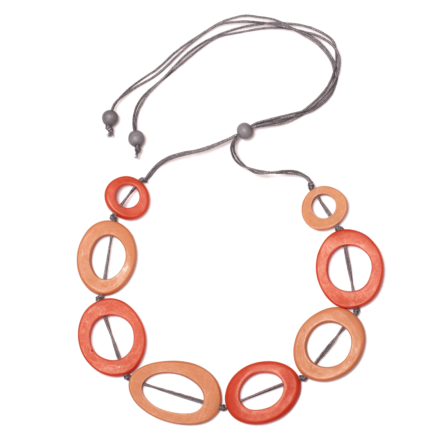 Tonal Resin Hoop Necklace