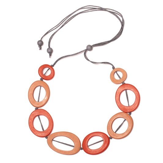 Tonal Resin Hoop Necklace