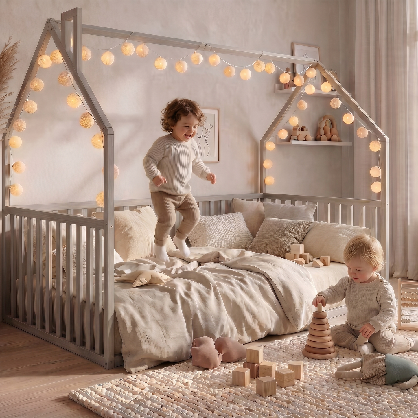 KAI HOUSE BED WITH HIGH RAILINGS