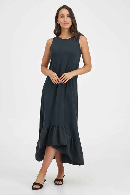 Women's Knit Woven Combo Dress