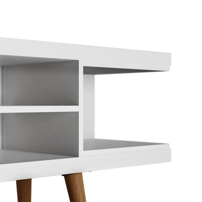 Eureka Modern 53,14" TV-Lowboard mit 4 Ablagen - Weiß