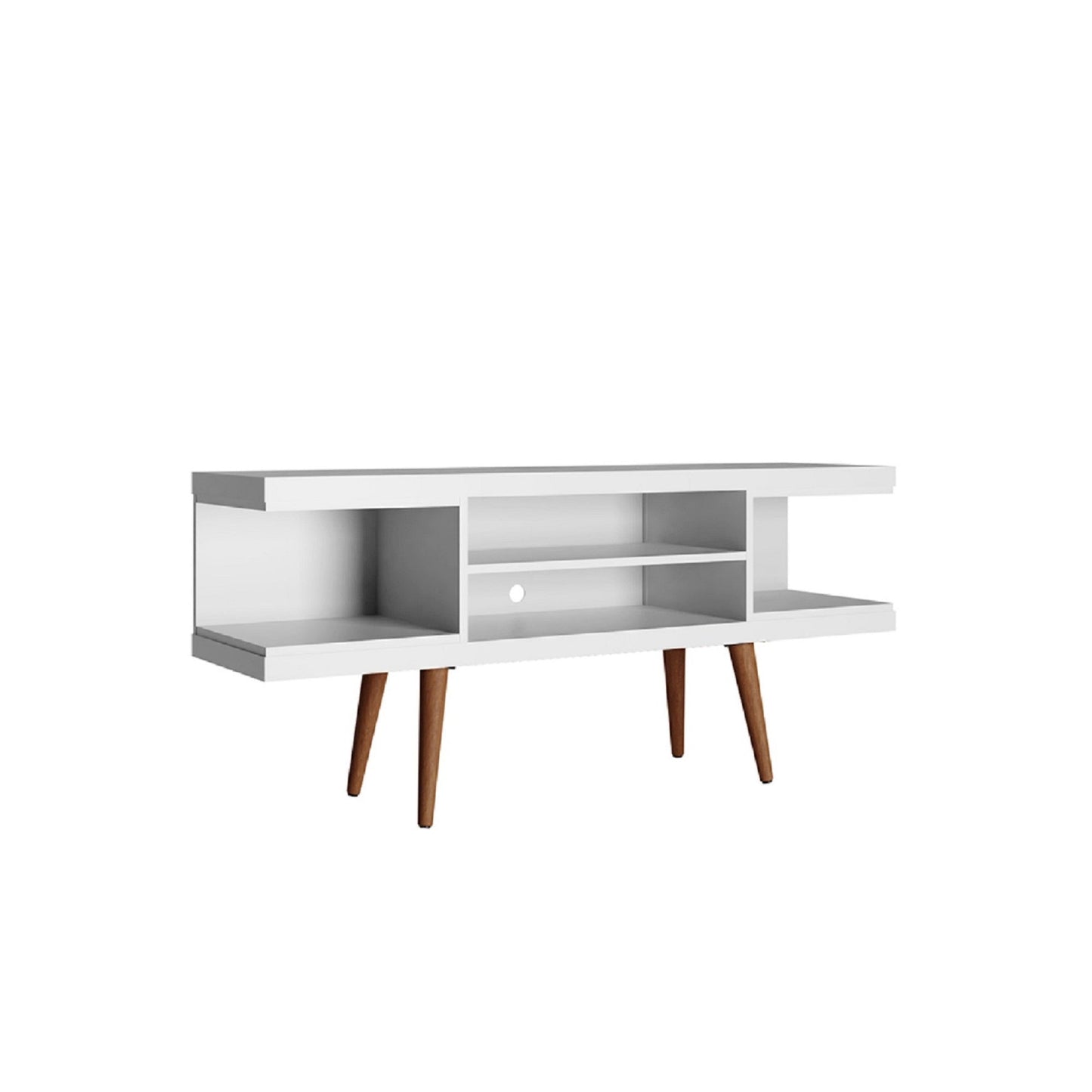 Eureka Modern 53,14" TV-Lowboard mit 4 Ablagen - Weiß