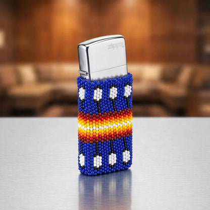 Feathers Beaded Lighter Case