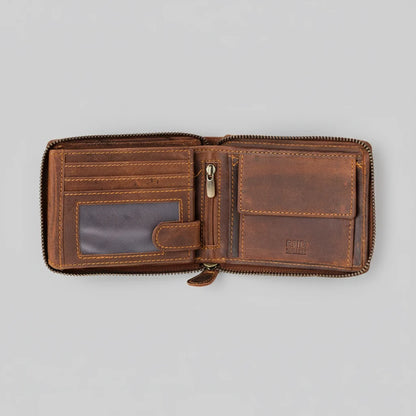 Greenwood Men's RFID Zip Around Wallet