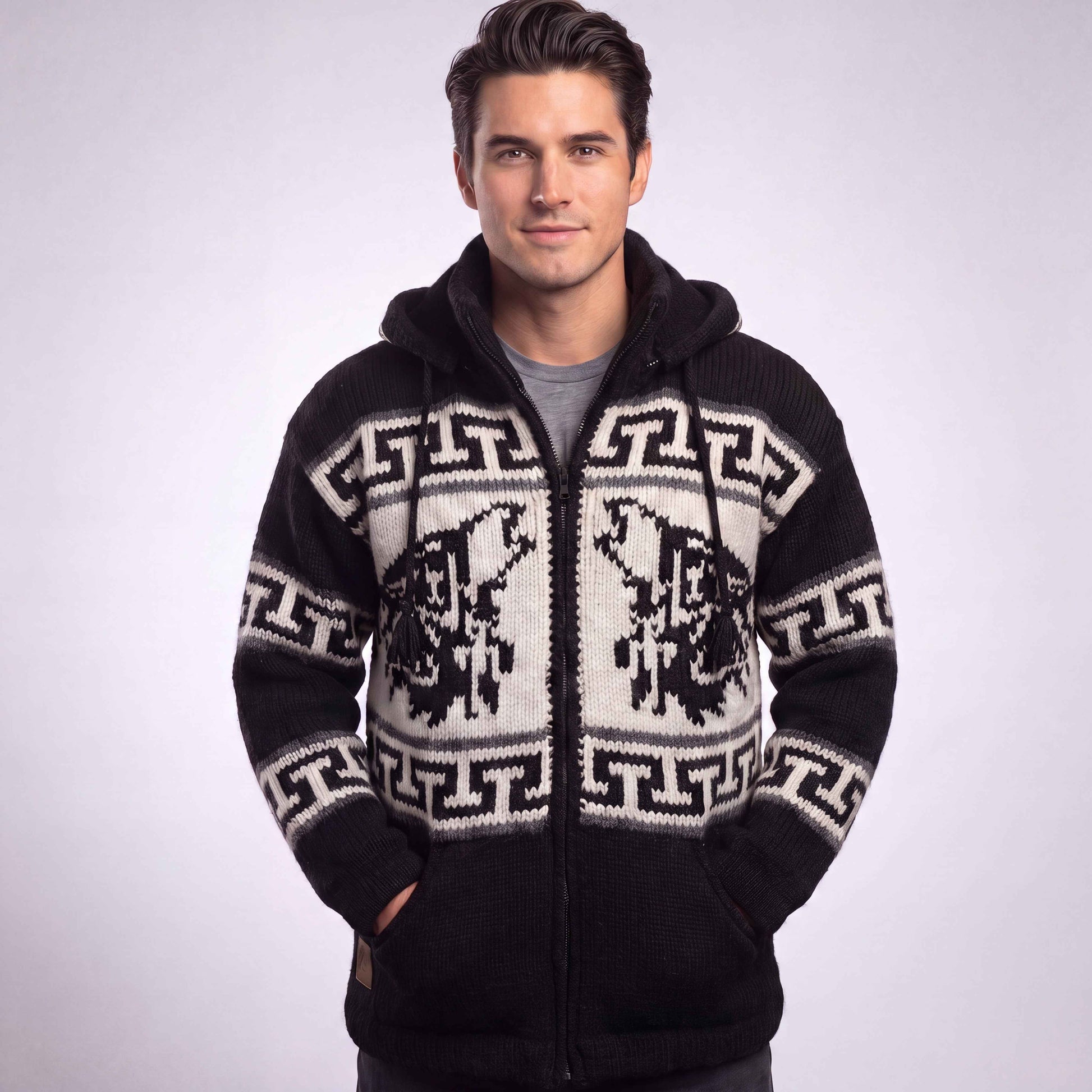 OLDTRIBES™ Lunar Wolf Wool Jacket