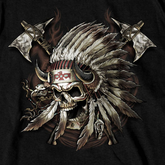 Men's Indian Chief Skull T-Shirt