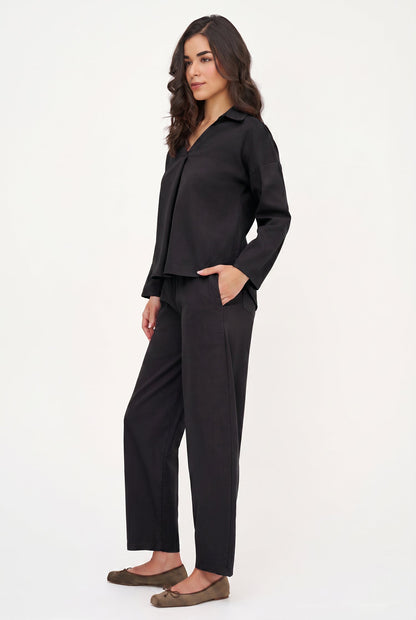 Women's Collared V-Neck Tunic