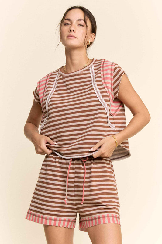Striped Short Set
