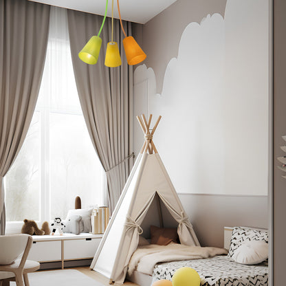 WIRE Adjustable 3-Light Ceiling Lamp for Kids Room & Nursery