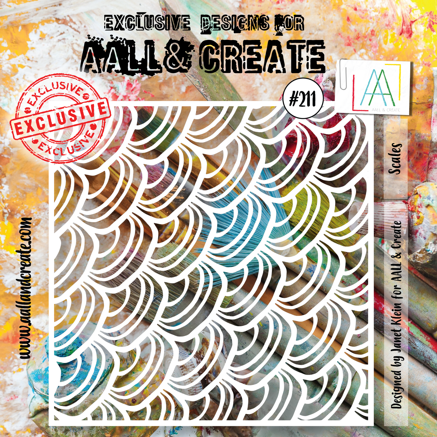 AALL and Create  6"x6" Stencil - 211 - Scales