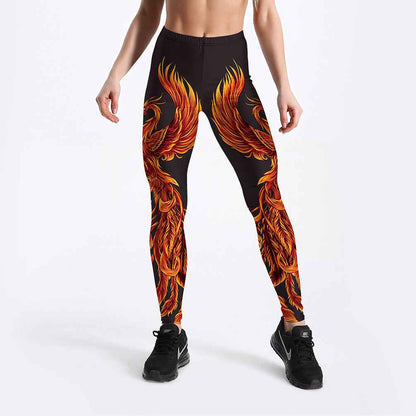 Rising Phoenix Yoga Workout Leggings – Women’s Fitness & Activewear Pants