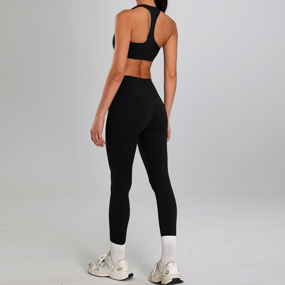 Women’s High-Waisted Sports Set – Slim-Fit Outdoor Running & High-Intensity Workout Activewear
