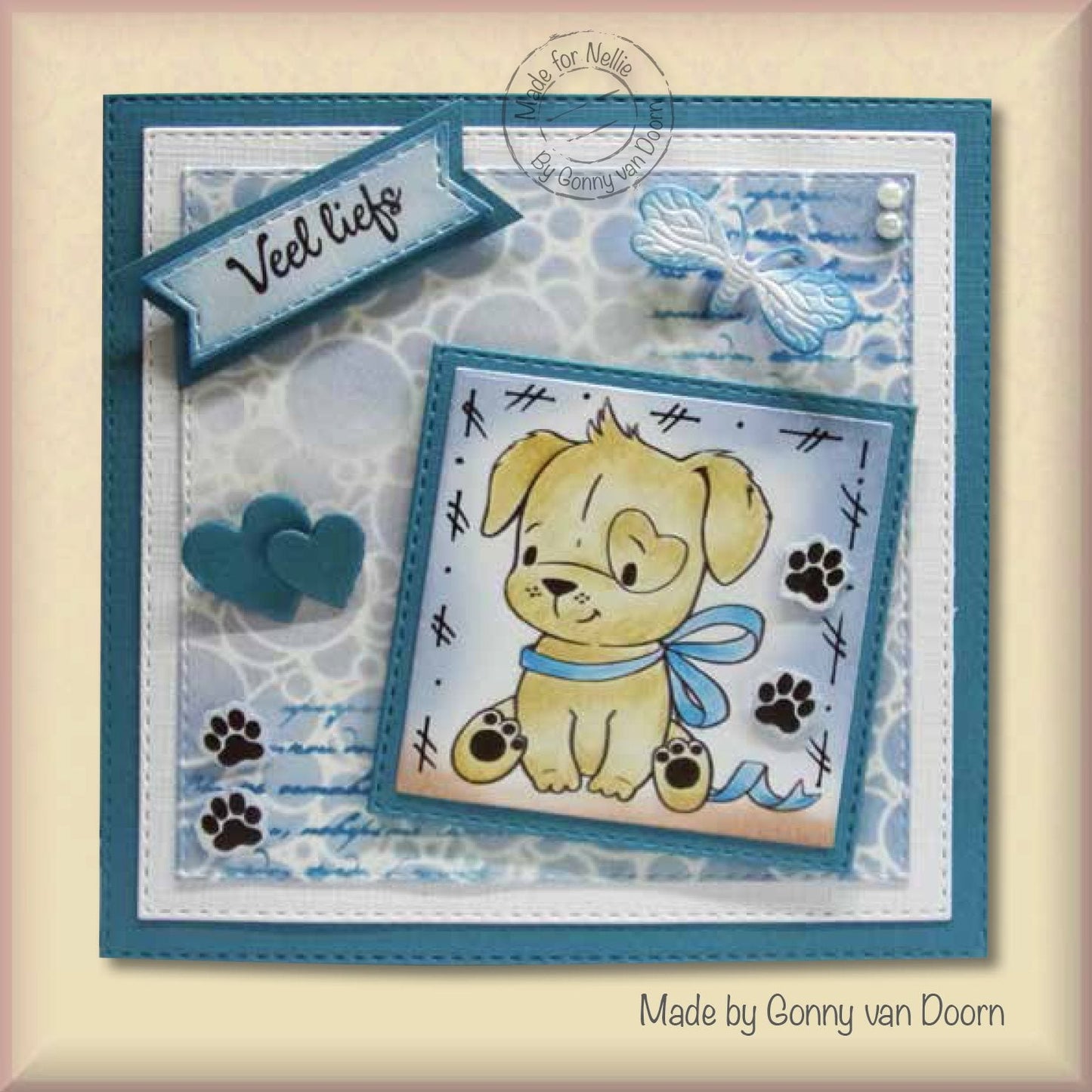 Nellie's Choice Clear Stamp Christmas Cuties Dog With Christmas-Bow