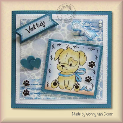 Nellie's Choice Clear Stamp Christmas Cuties Dog With Christmas-Bow