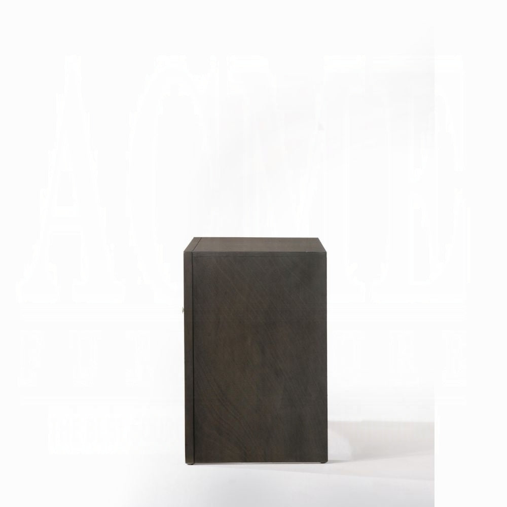Neend Storage Nightstand - Grey Oak