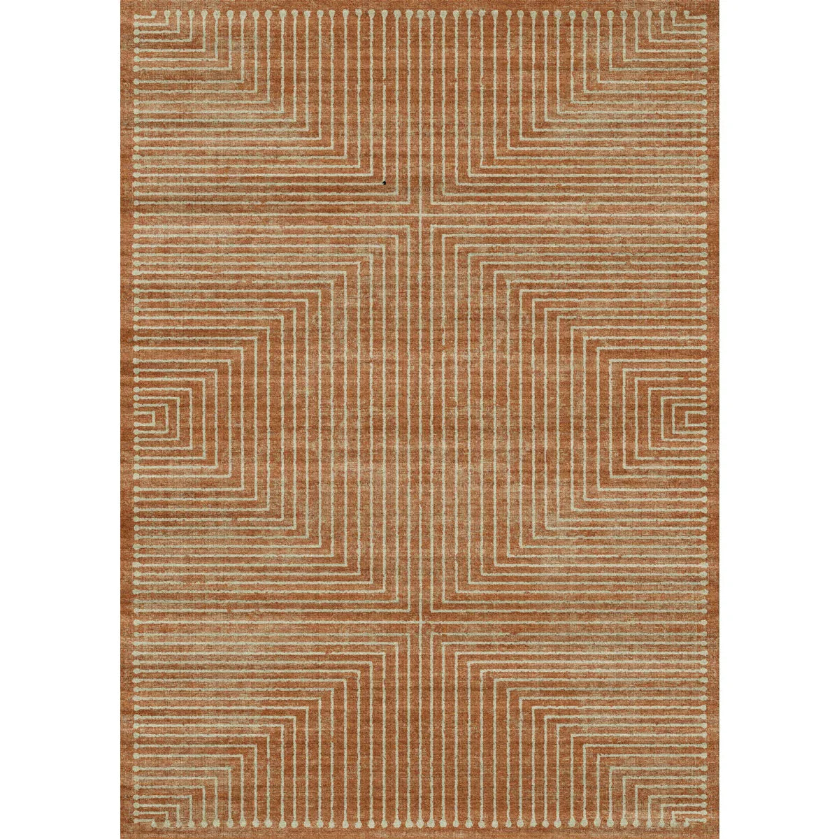 Bond Naturale Orange Elfenbein Teppich