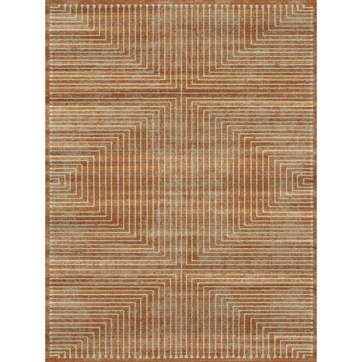 Bond Naturale Orange Elfenbein Teppich